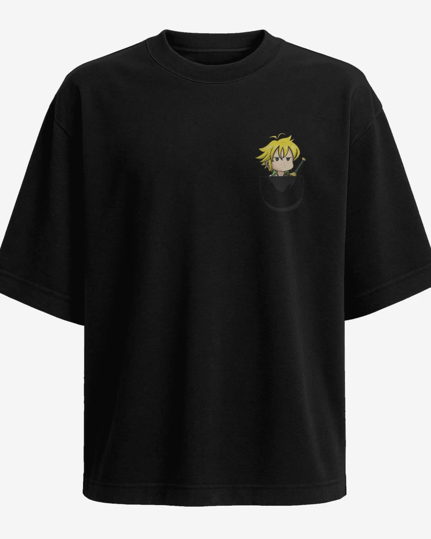 Polera Oversize Negro de SDS 7 bolsillo