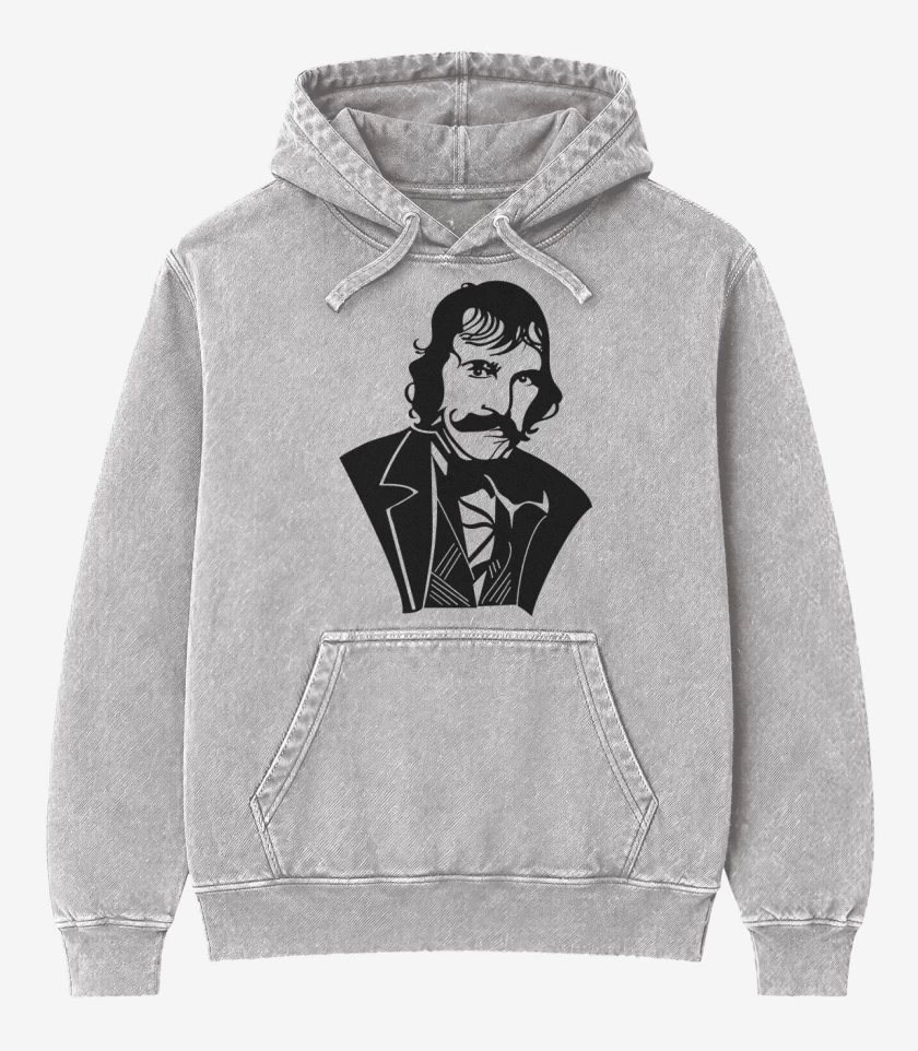 Poleron Canguro Acid Wash Gris Melange de Bill The Butcher