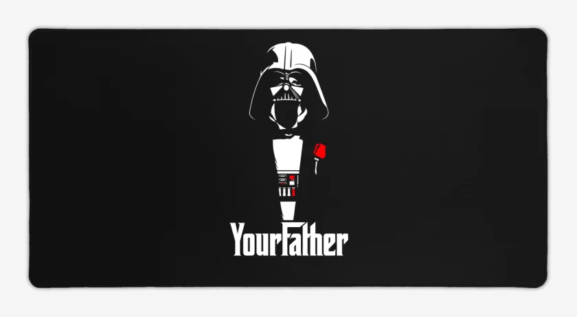 Mouse pad Gamer Negro de Tu padre