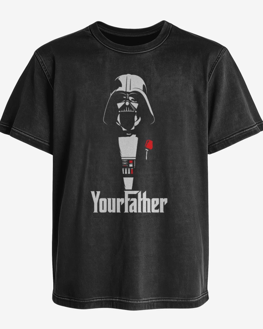 Polera desgastada Negro de Tu padre
