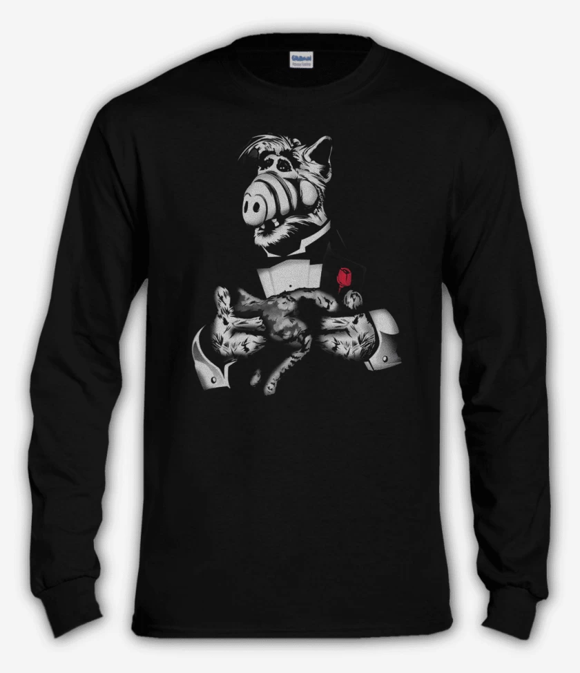 Polera manga larga Negro de Alfather