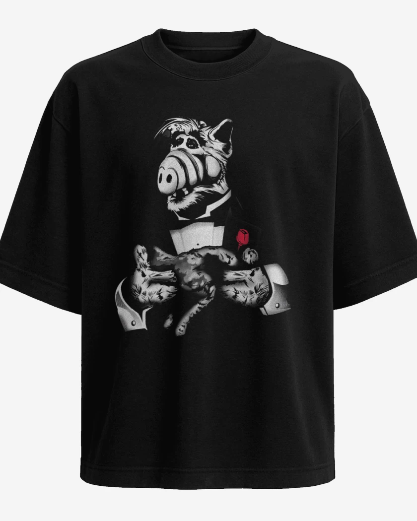 Polera Oversize Negro de Alfather