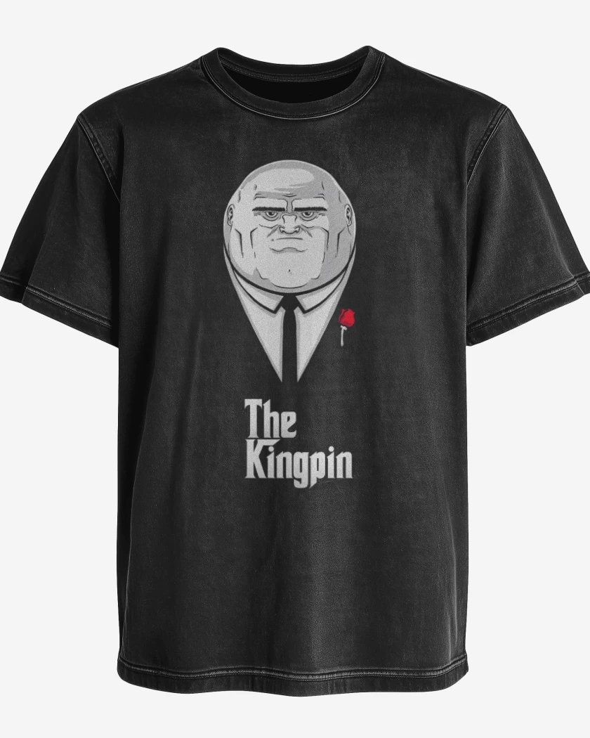 Polera desgastada Negro de The kingpin 