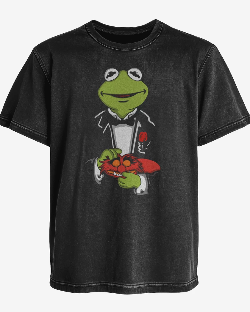 Polera desgastada Negro de Renefather