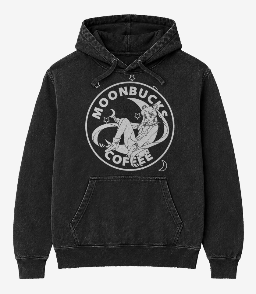 Poleron Canguro Acid Wash Negro de Sailor Coffee