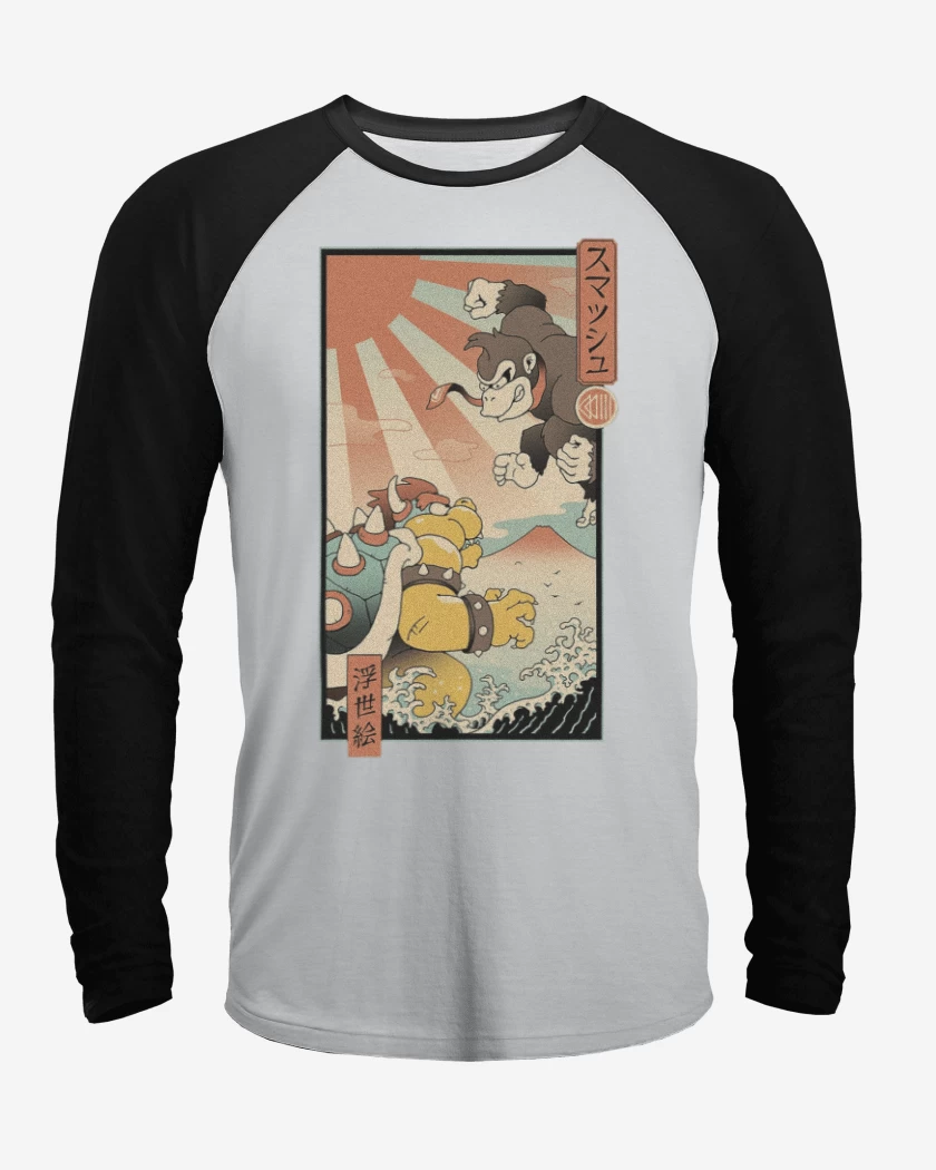 Polera Raglan Kong vs Bowzilla