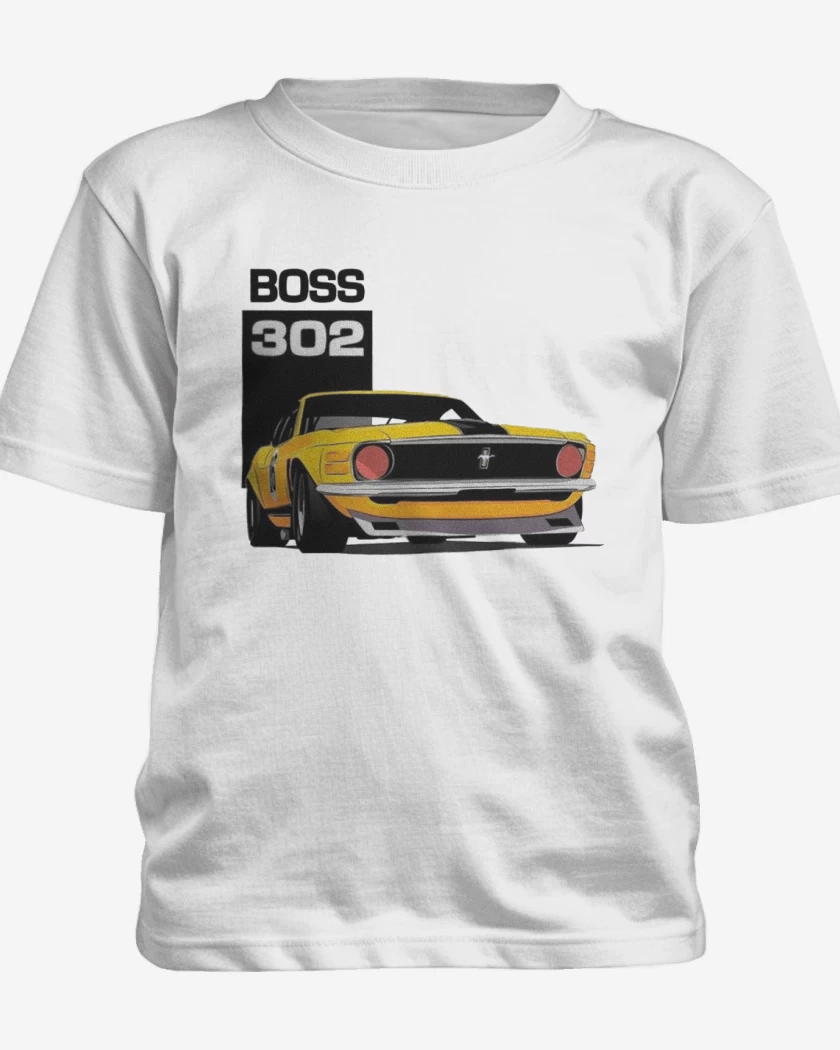 Polera de niño Blanco de Mustang boss