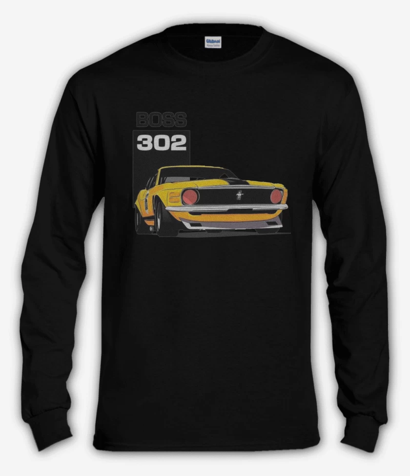 Polera manga larga Negro de Mustang boss