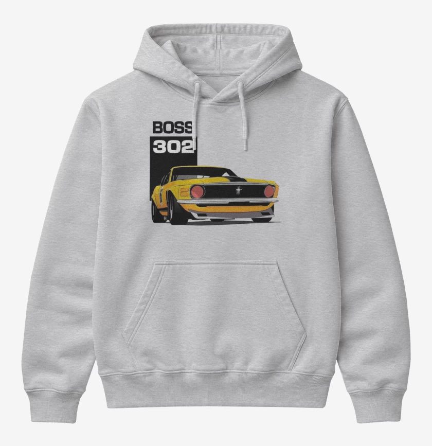 Poleron Canguro básico Gris Melange de Mustang boss