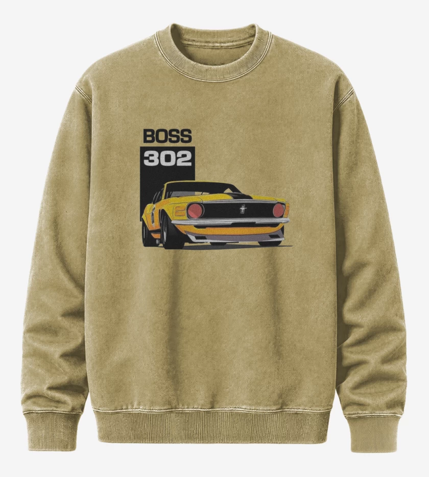 Poleron Polo Acid Wash Beige de Mustang boss