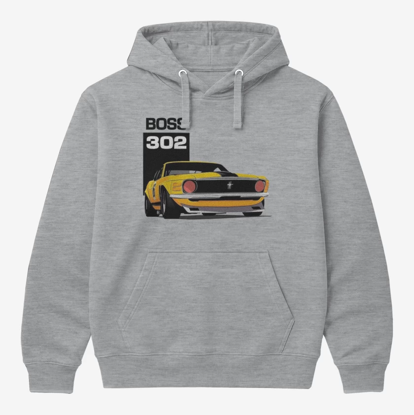 Polerón Canguro Gris Melange de Mustang boss