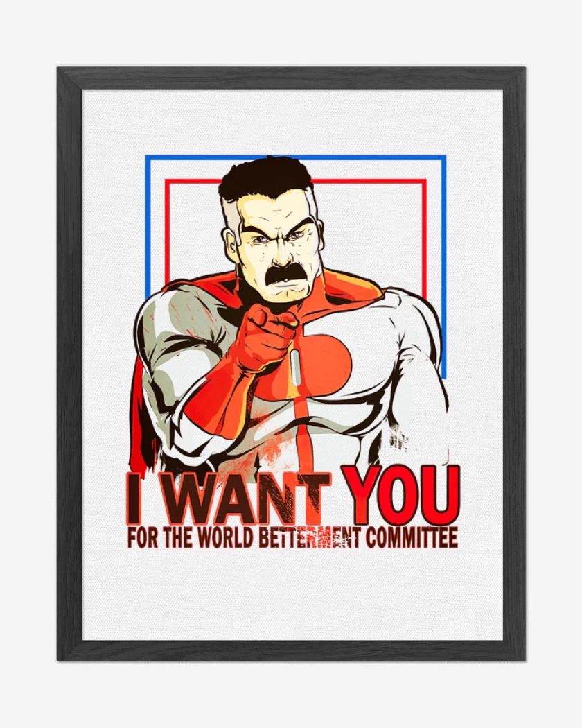 Cuadro decorativo Blanco de i want you omniman