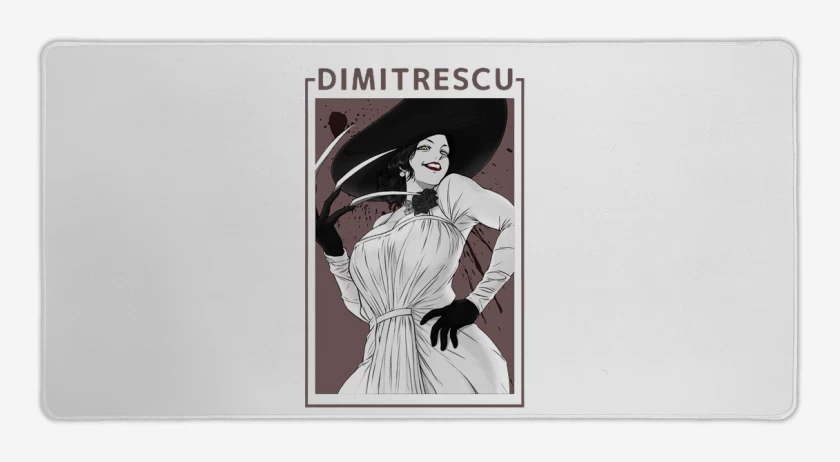 Mouse pad Gamer Blanco de Dimitrescu