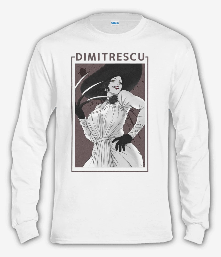 Polera manga larga Blanco de Dimitrescu