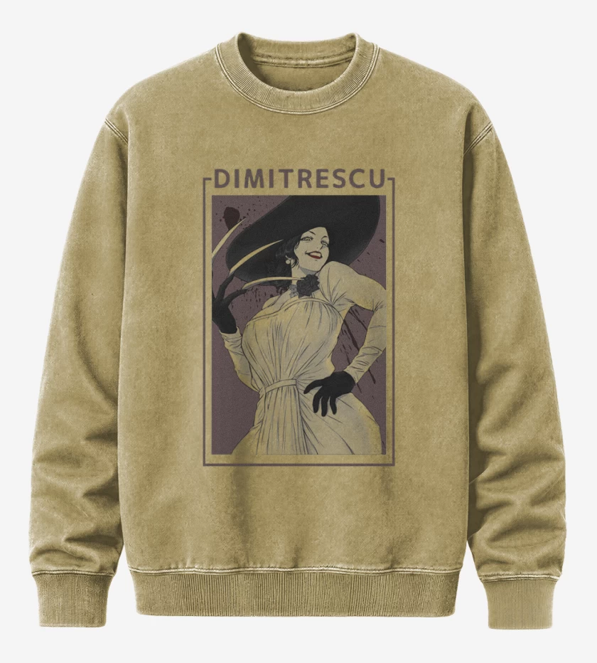 Poleron Polo Acid Wash Beige de Dimitrescu