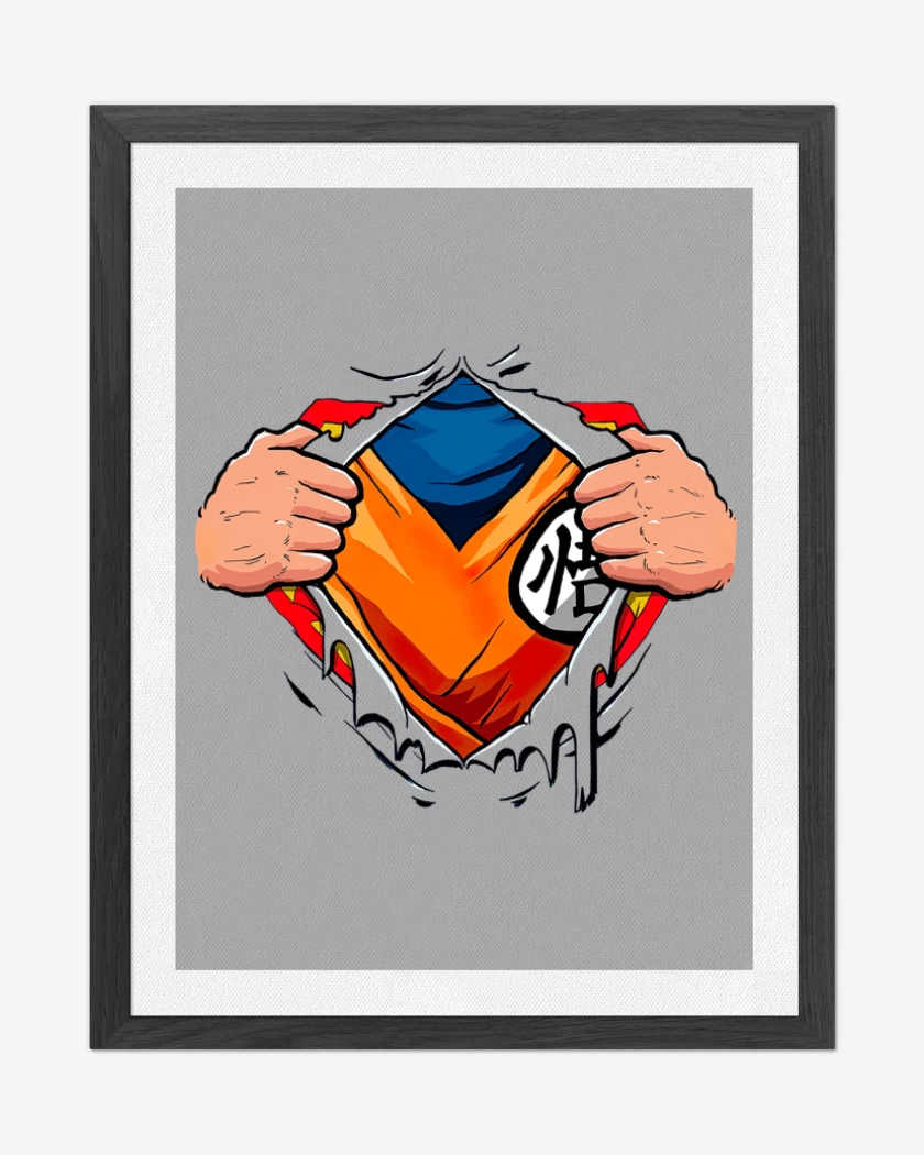 Cuadro decorativo Gris Melange de Goku torso