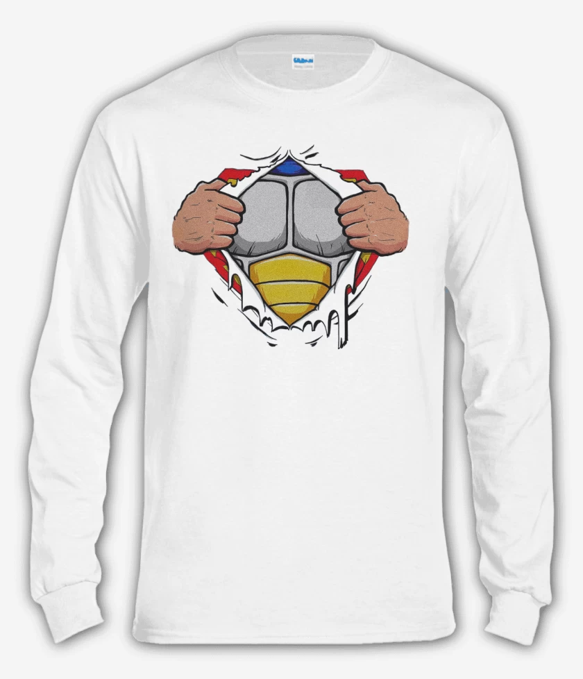 Polera manga larga Blanco de Vegeta torso