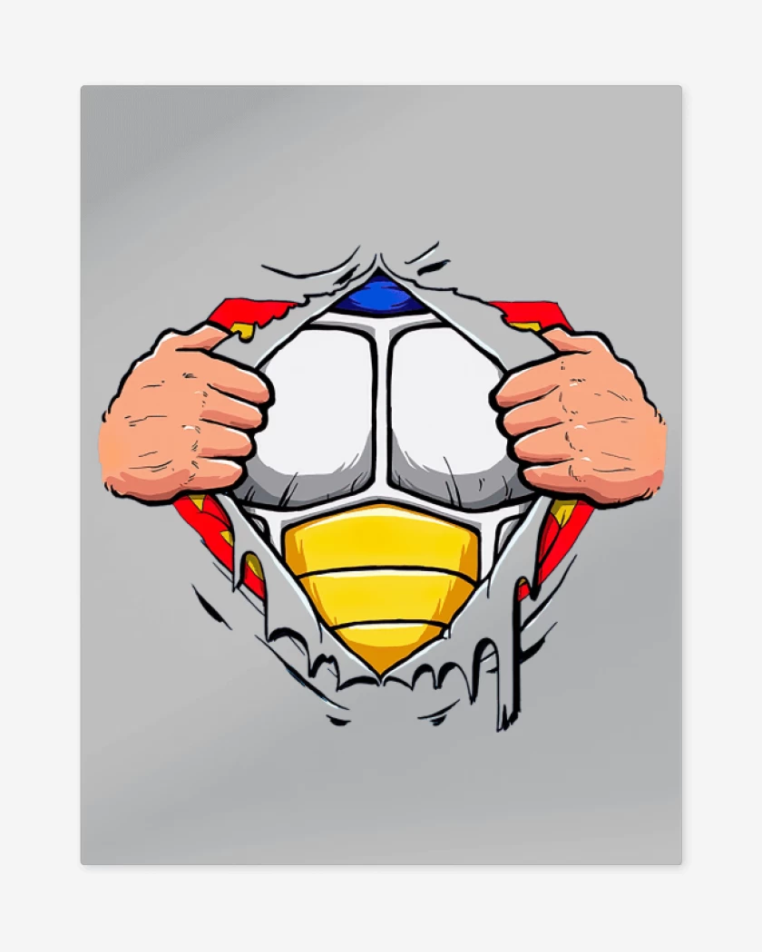 Print metalico Gris Melange de Vegeta torso