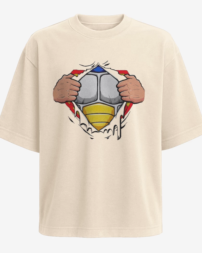 Polera Oversize Beige de Vegeta torso