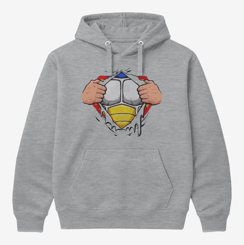 Polerón Canguro Gris Melange de Vegeta torso
