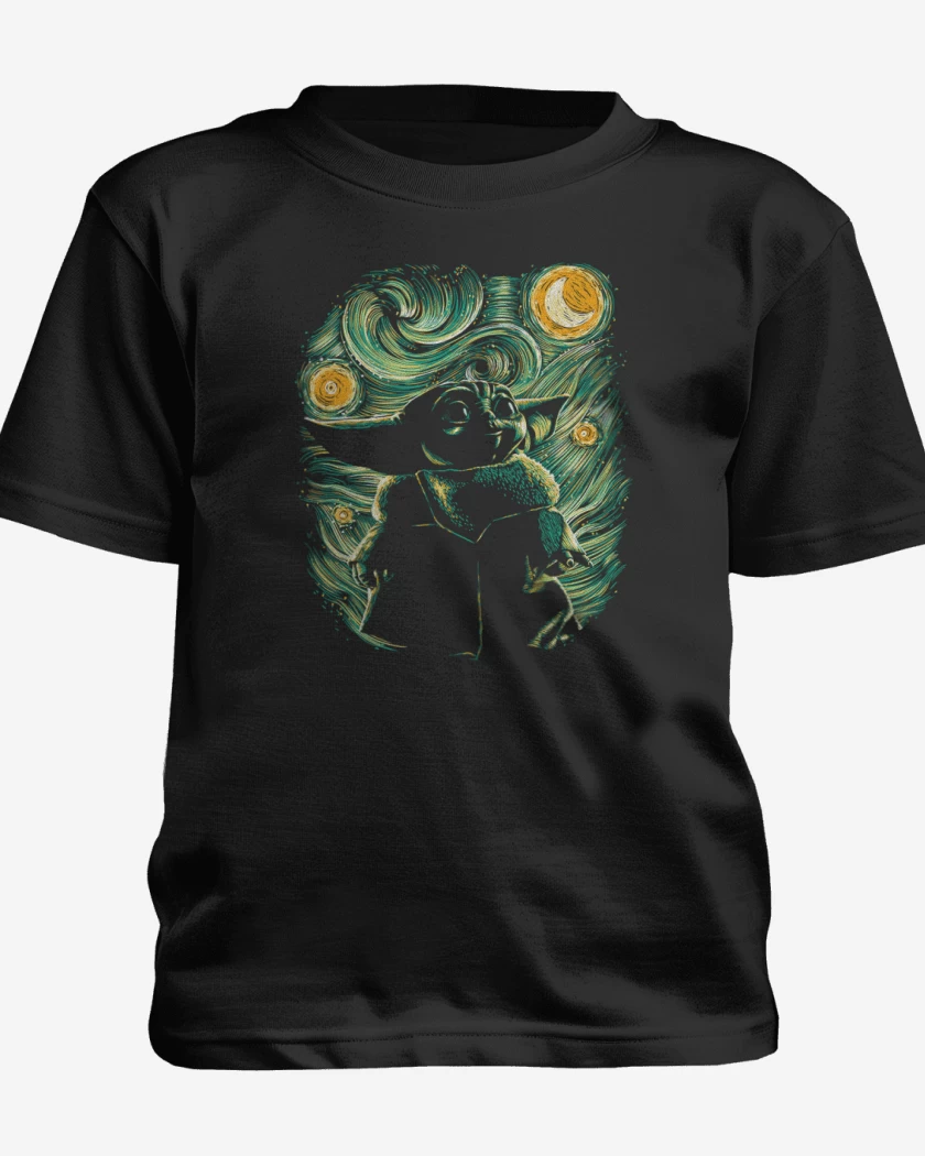 Polera de niño Negro de El compadre Grogu 