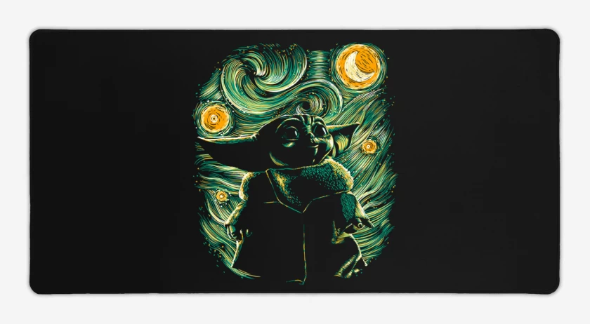 Mouse pad Gamer Negro de El compadre Grogu 