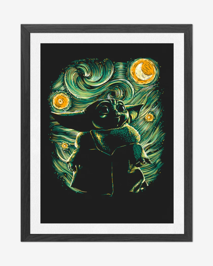 Cuadro decorativo Negro de El compadre Grogu 