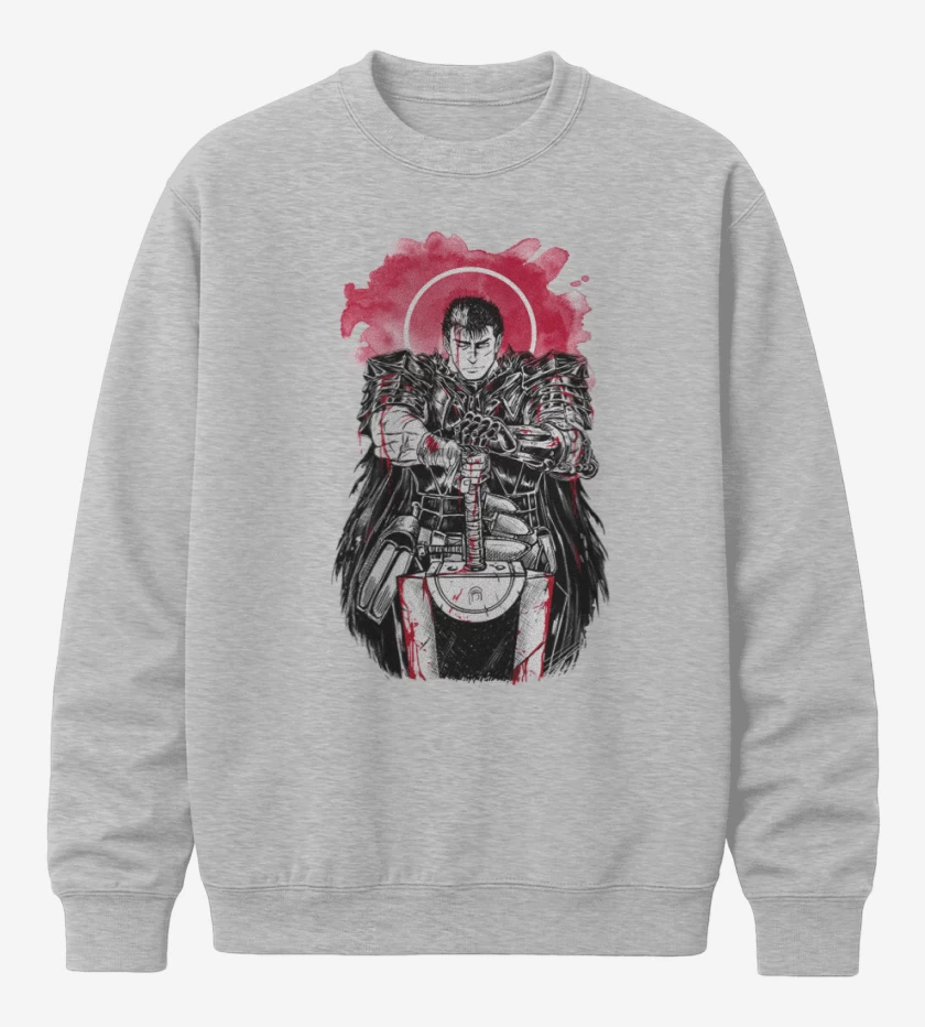 Poleron polo Gris Melange de Berserk 2