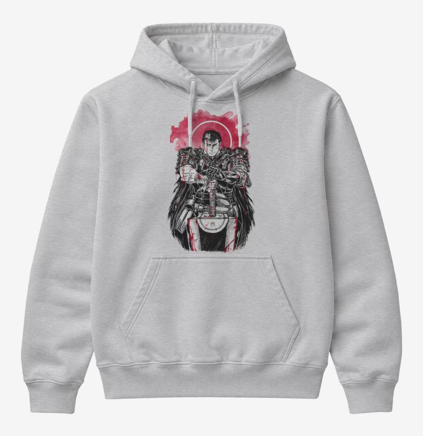 Poleron Canguro básico Gris Melange de Berserk 2