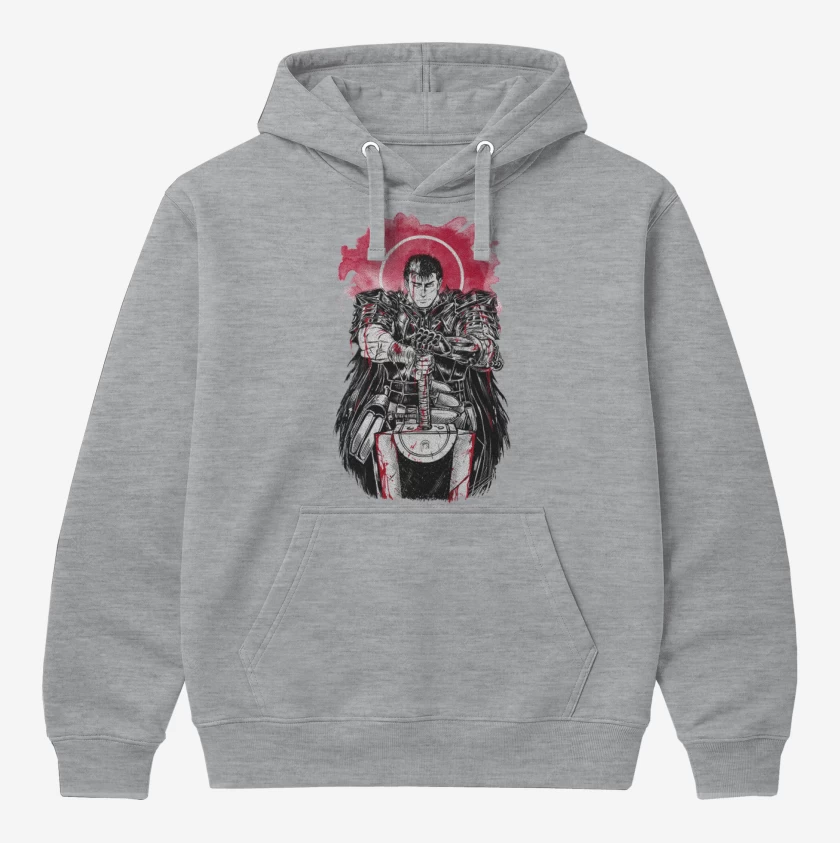Polerón Canguro Gris Melange de Berserk 2