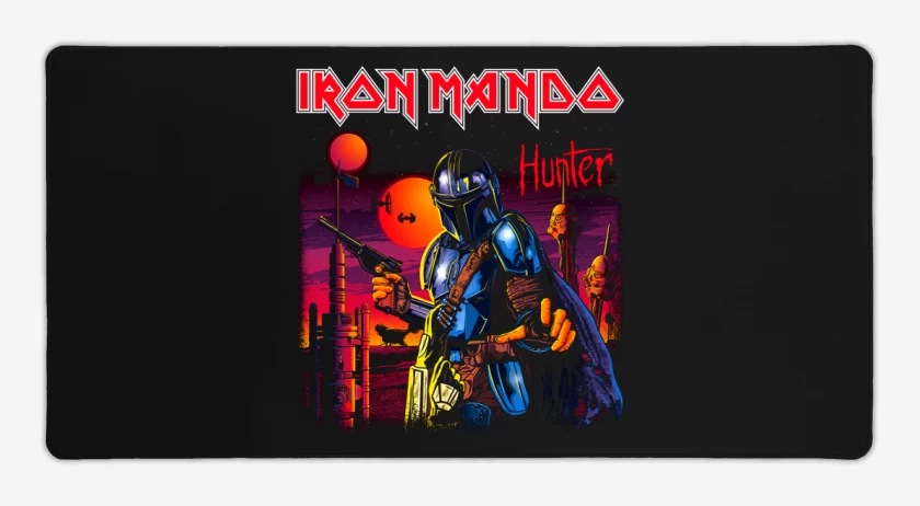 Mouse pad Gamer Negro de Iron mando