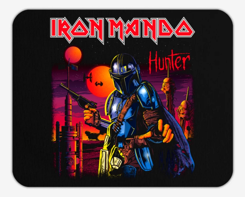 Mousepad Negro de Iron mando