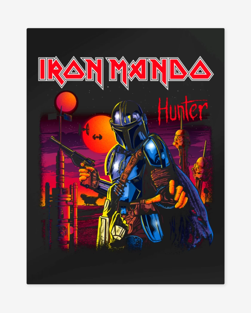 Print metalico Negro de Iron mando