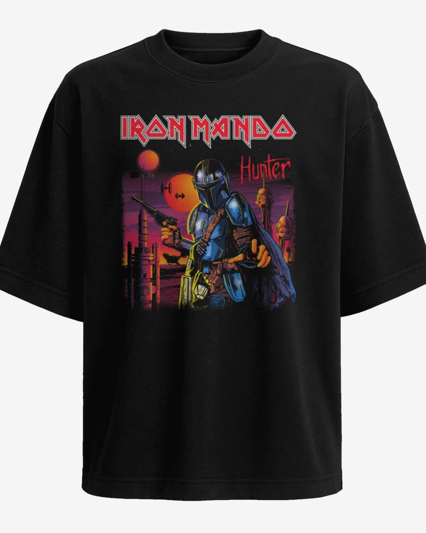 Polera Oversize Negro de Iron mando