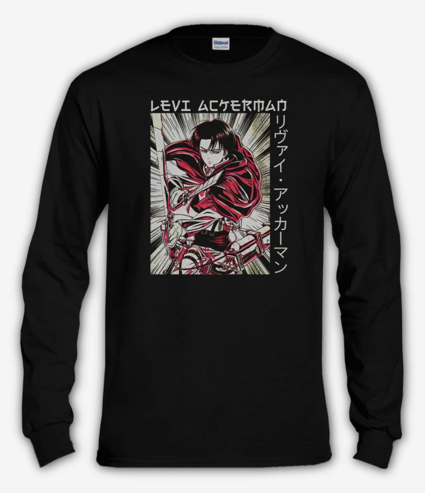 Polera manga larga Negro de Levi 2