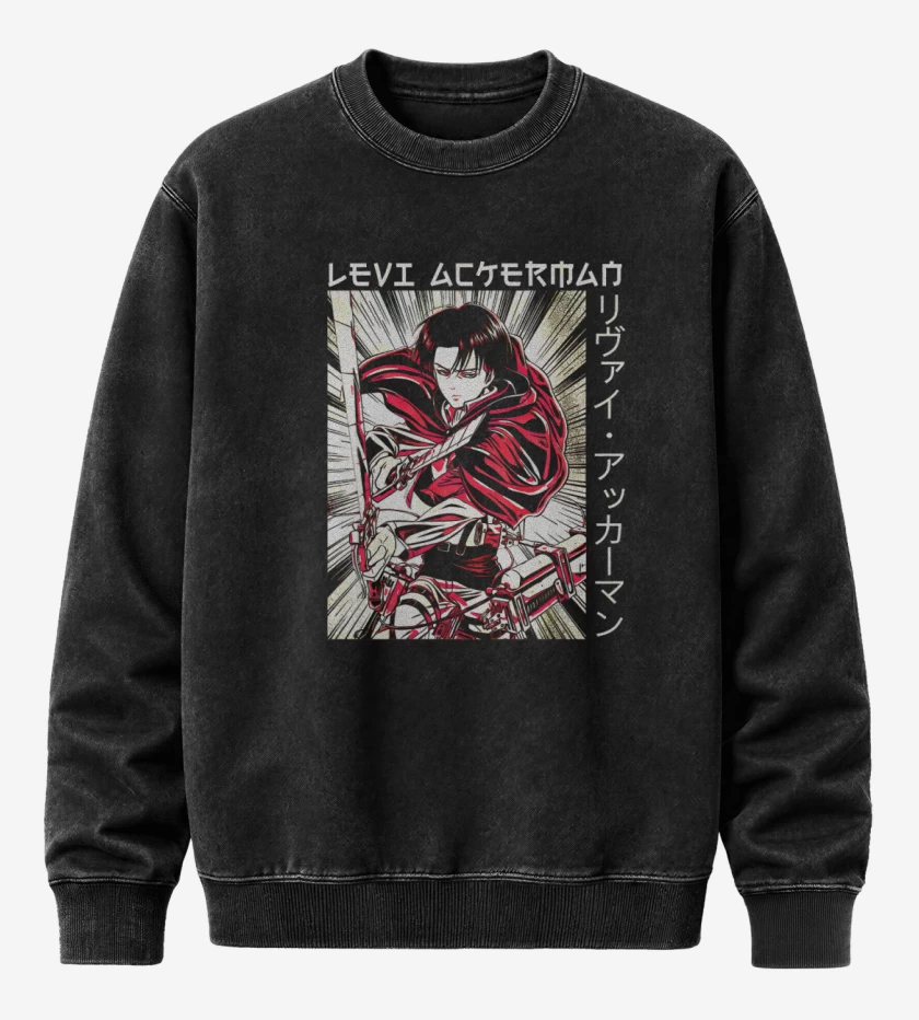 Poleron Polo Acid Wash Negro de Levi 2
