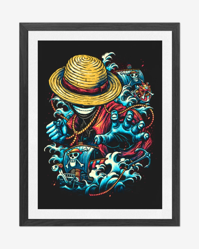 Cuadro decorativo Negro de El luffy