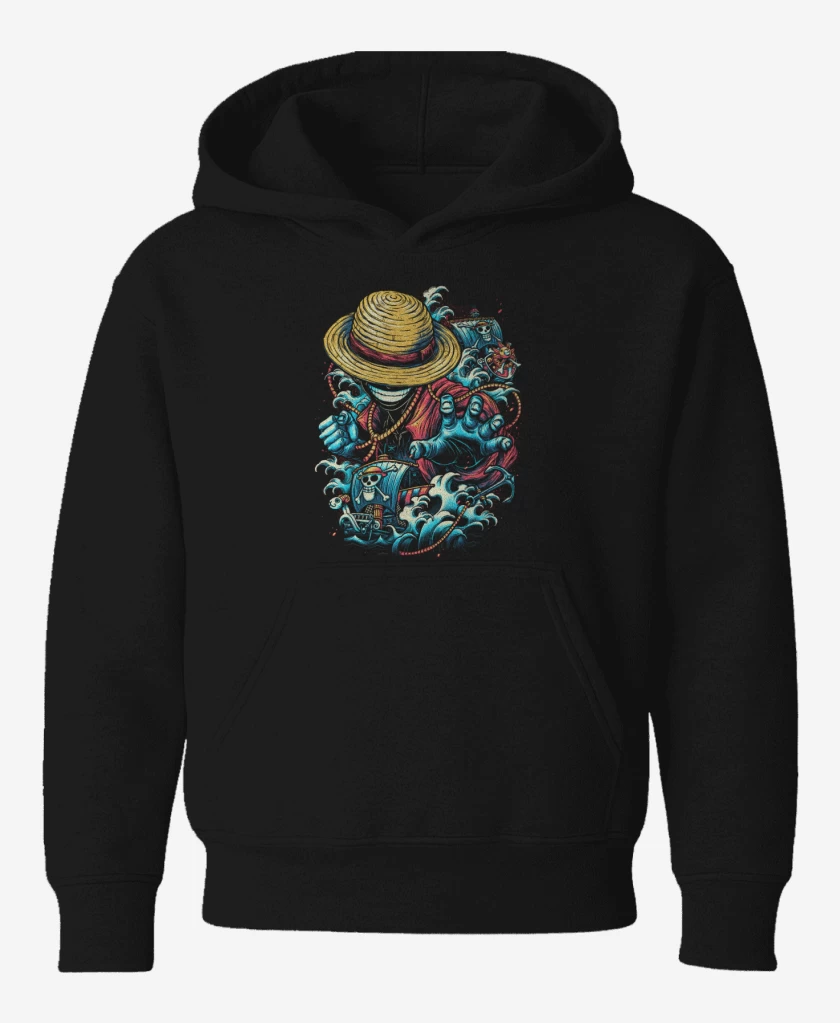 Poleron de niño Negro de El luffy