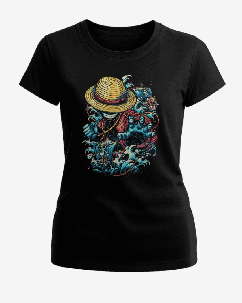 Polera de Mujer Negro de El luffy