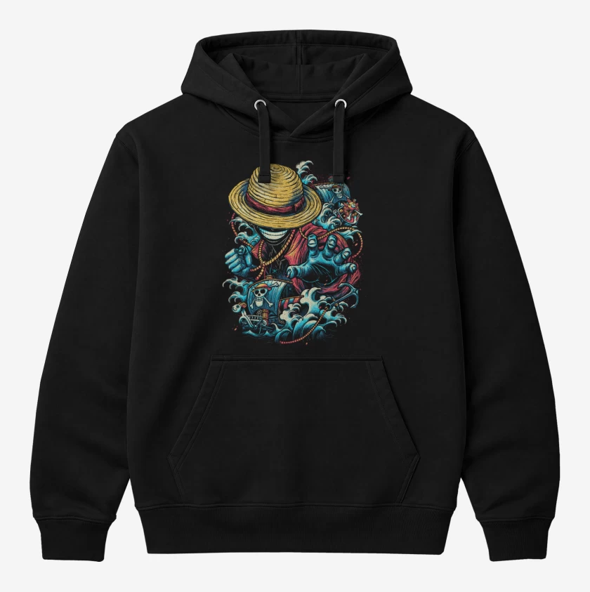 Polerón Canguro Negro de El luffy