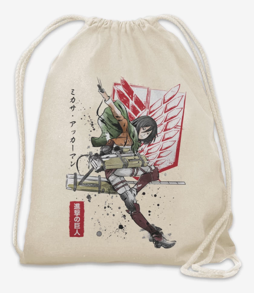 Mochila Blanco de Mikasa Ackerman