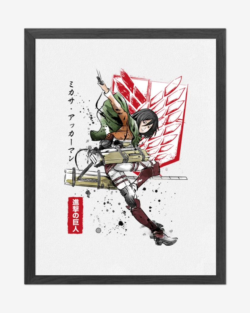 Cuadro decorativo Blanco de Mikasa Ackerman