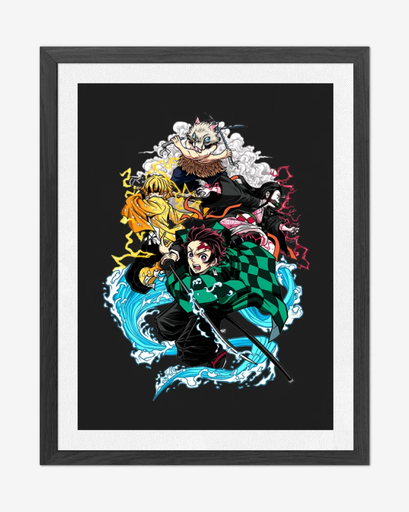 Cuadro decorativo Negro de demon slayer 2
