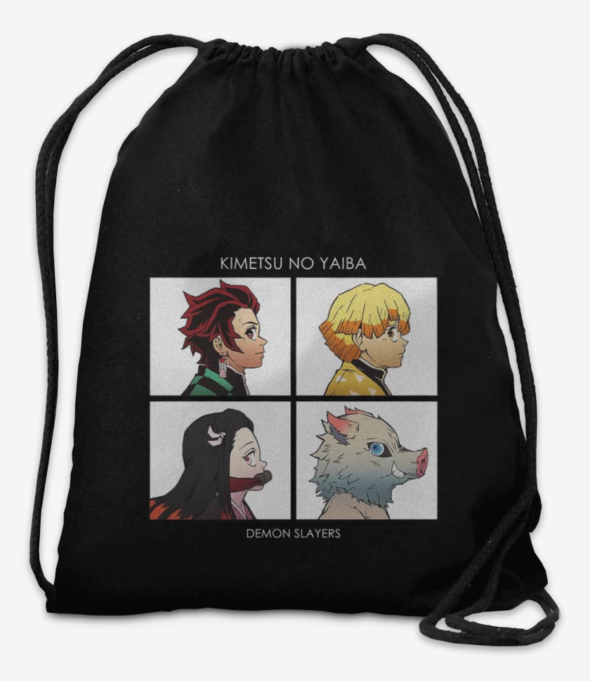 Mochila Negro de demon slayer 3