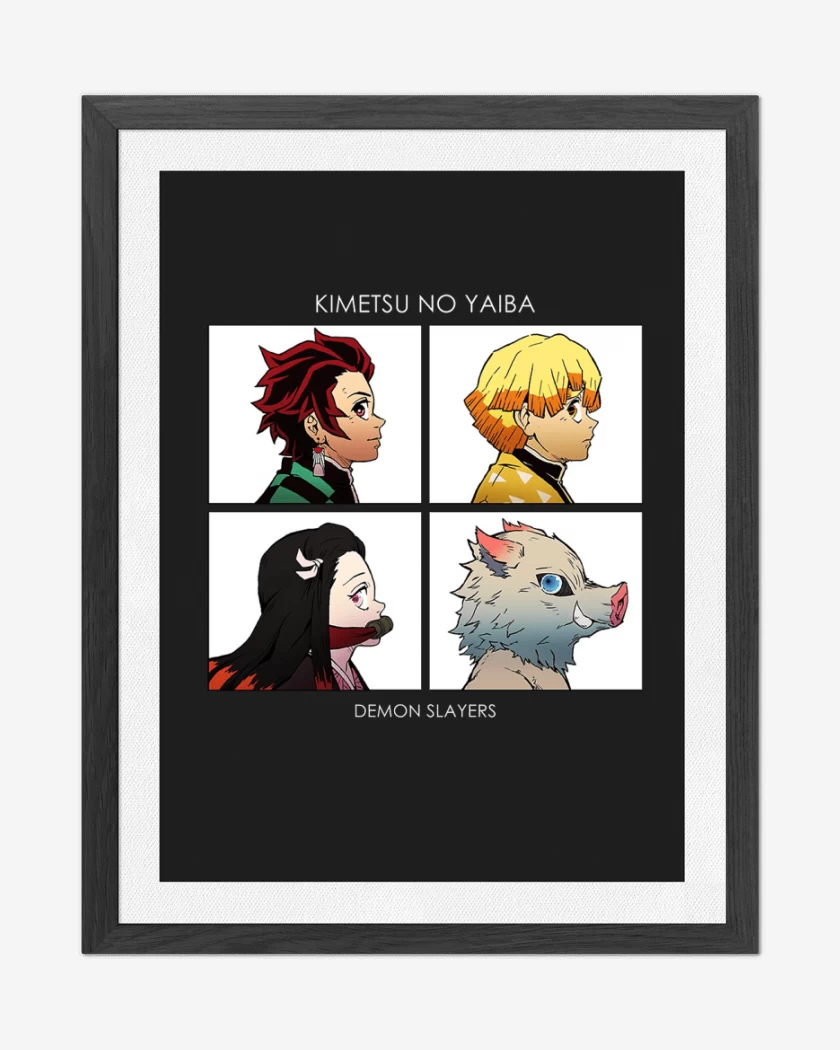Cuadro decorativo Negro de demon slayer 3