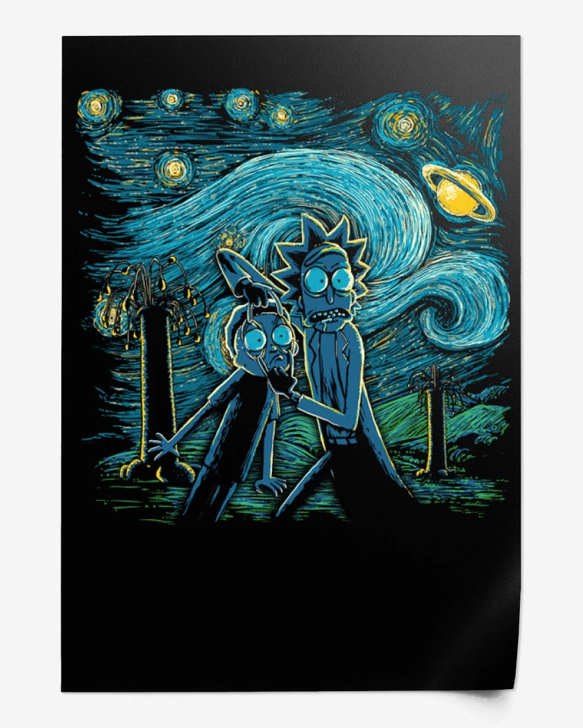 Print Rick and morty estrellado