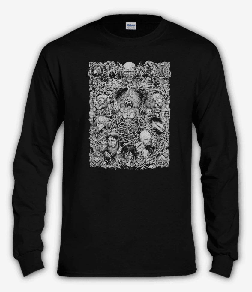 Polera manga larga Negro de Titanes brigidos
