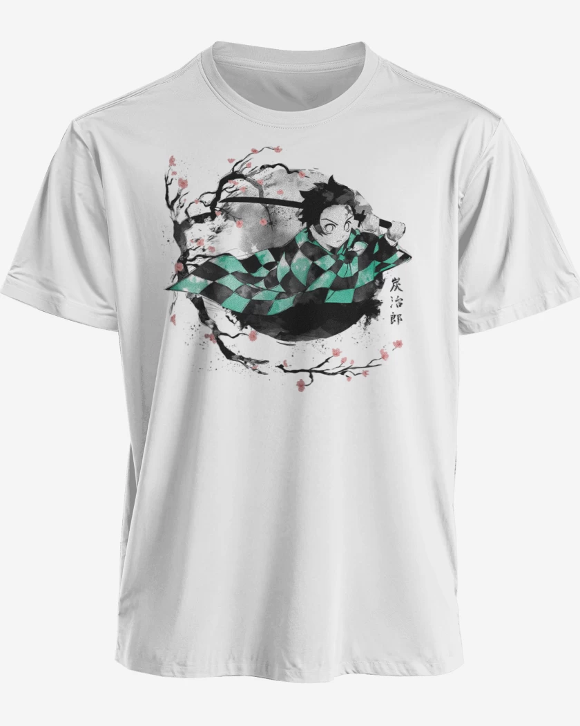 Polera premium Blanco de Tanjiro