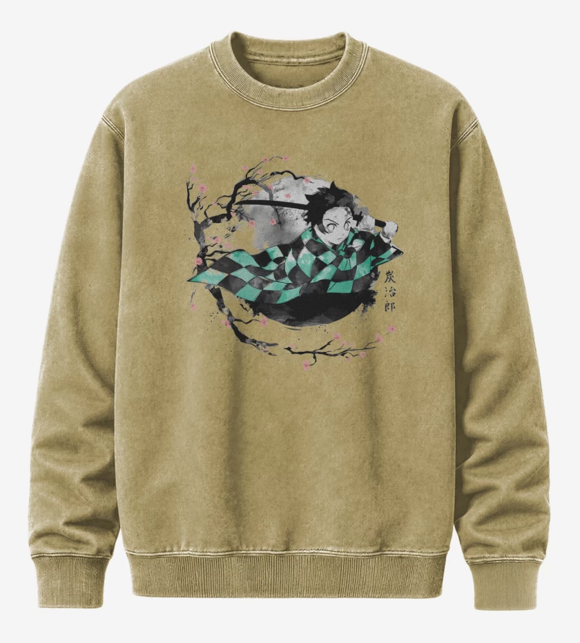 Poleron Polo Acid Wash Beige de Tanjiro