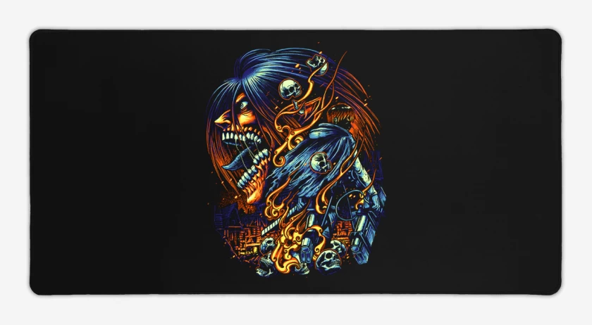 Mouse pad Gamer Negro de Titan de ataque